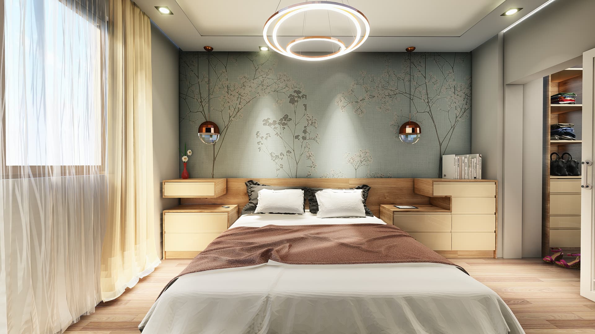 Cozy Bedroom with Walk-In Closet