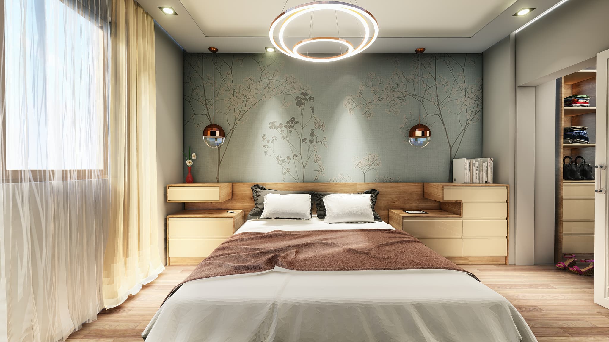 Cozy Bedroom with Walk-In Closet