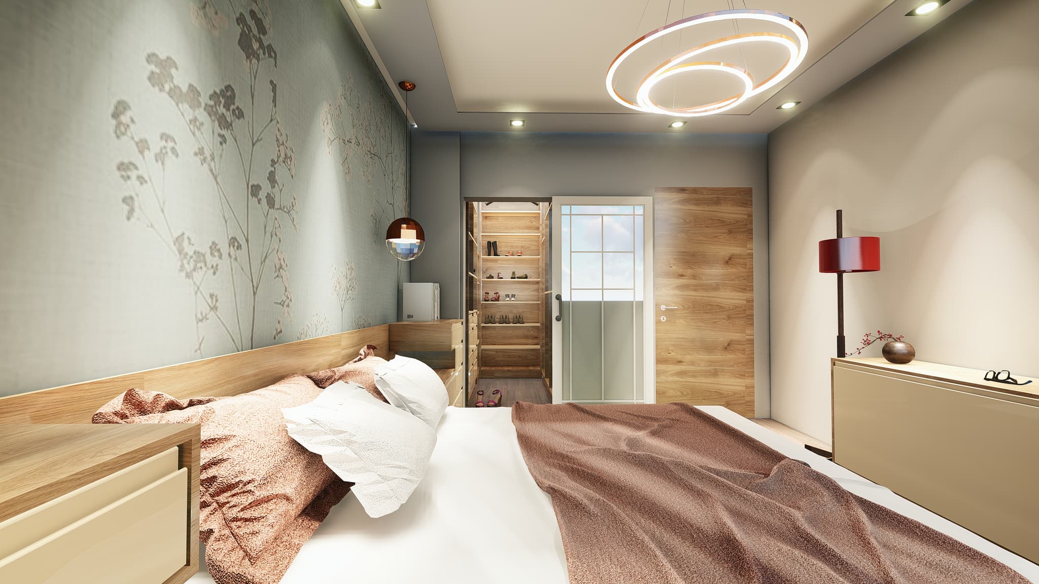 Cozy Bedroom with Walk-In Closet