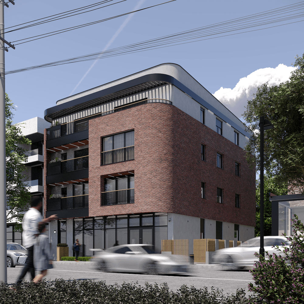 H2 Building, four-storey mixed-use building in Tetovo