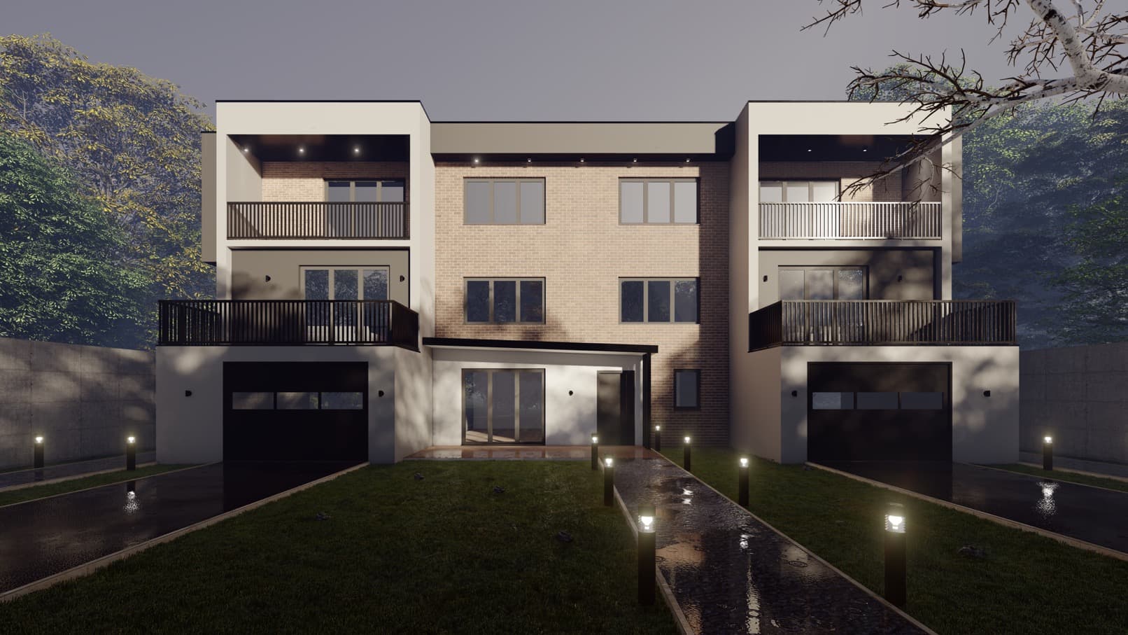 Suburb Co-living, pair of suburban houses in Tetovo